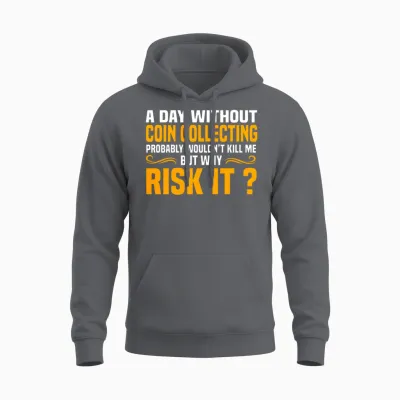 Funny Coin Collecting Unisex Hoodie - Charcoal