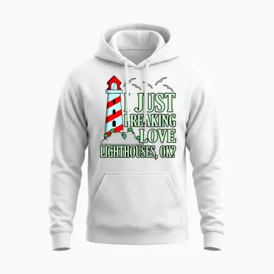 Funny Lighthouse Gift Unisex Hoodie - White