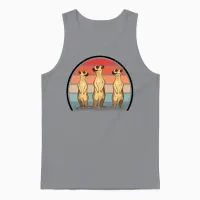 Meerkat Vintage Retro Unisex Tank Top - Sport Grey – 1