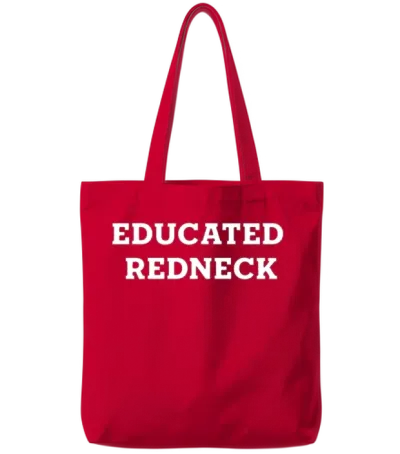 Educated Redneck Tote Bags - Red