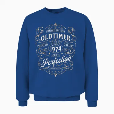 Oldtimer Round Birthday 1974 50 Years Old Unisex Sweatshirt - Royal