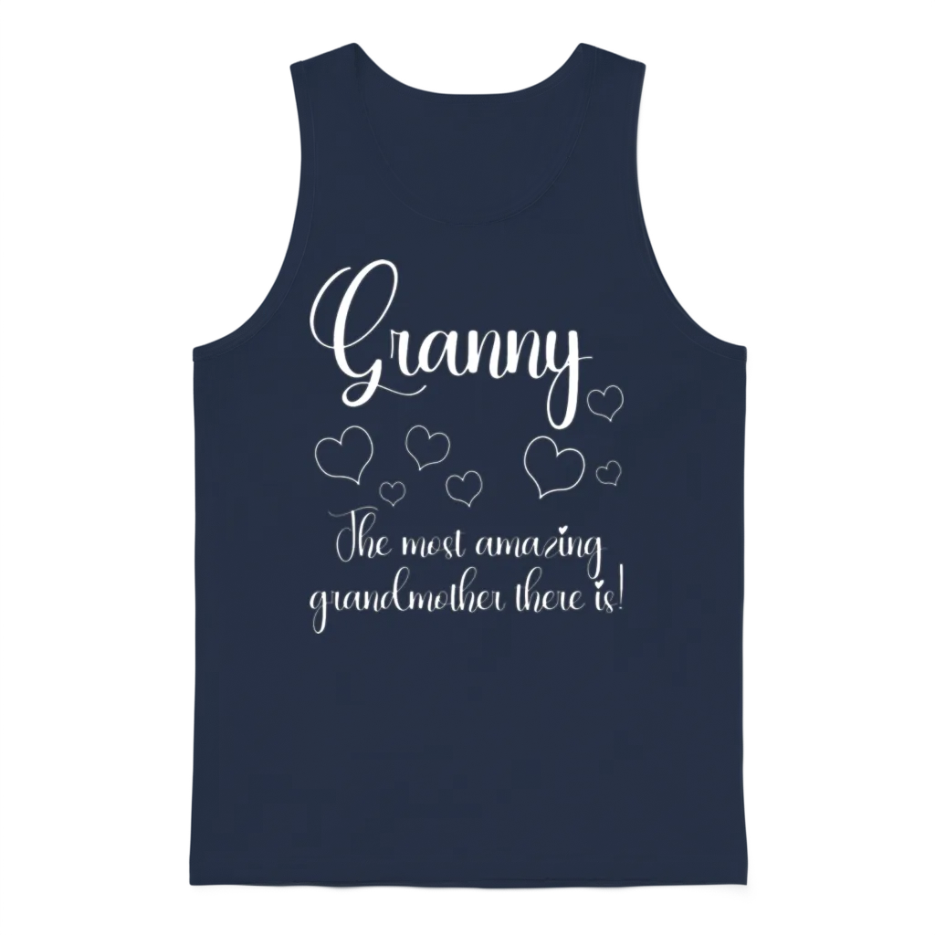 Granny the Most Funny โ Grandma Unisex Tank Top - Navy