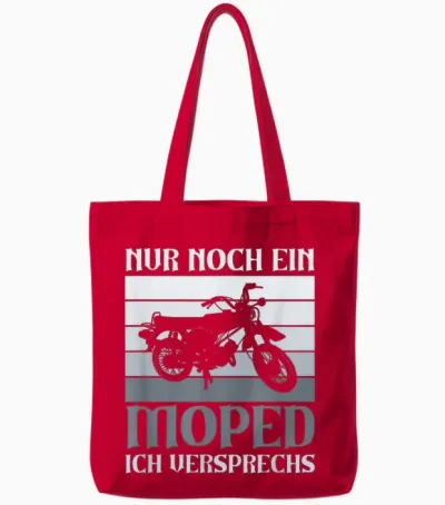 Nur Noch Ein Moped Ich Versprechs Simson Ddr 2 Takt Vintage Tote Bags - Red
