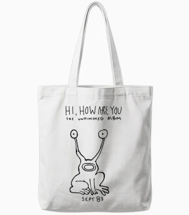 Hi, How Are You Tote Bags in White