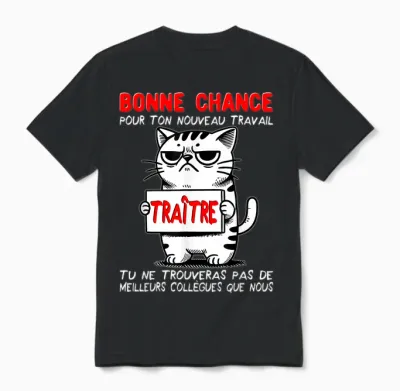 Departure Colleague Work | Good Luck for New Job T-Shirt, Black, S Unisex T-Shirt - Black