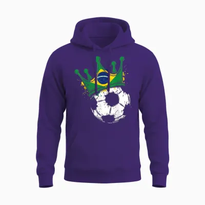 Drapeau Brésil Fantaisie Brésil Unisex Hoodie - Purple