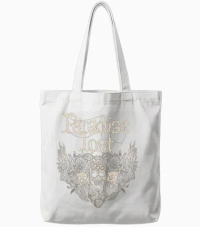 Paradise Lost - 'gotischer Schädel' Tote Bags - White