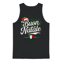 Buon Natale Italian Xmas — Christmas Gift Unisex Tank Top - Black – 1