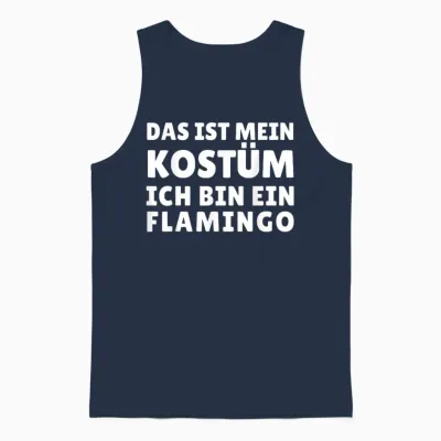 Funny Flamingo Costume Outfit Carnival Halloween Unisex Tank Top - Navy