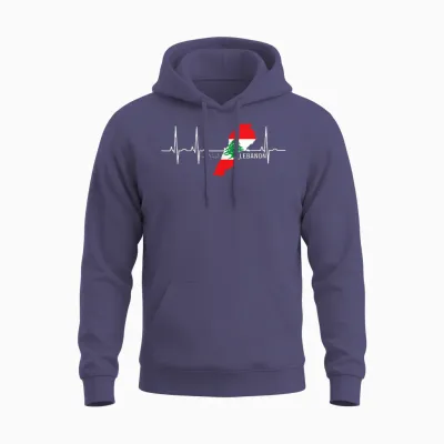 I Love Lebanon, Libanesische Flagge, Lebanese Flag, Libanon Unisex Hoodie - Heather Sport Dark Navy