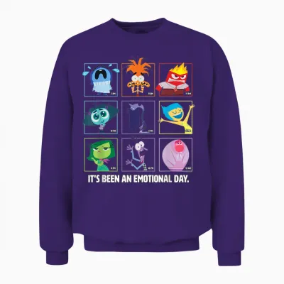 Disney and Pixar's Inside Out 2 Emotions an Emotional Day Unisex Sweatshirt - Purple