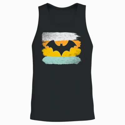 Bat Retro Unisex Tank Top - Black