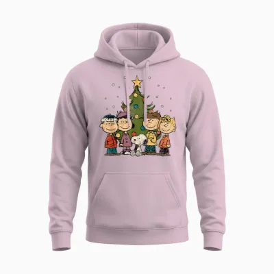 Peanuts - Peanuts Christmas Group Unisex Hoodie - Light Pink