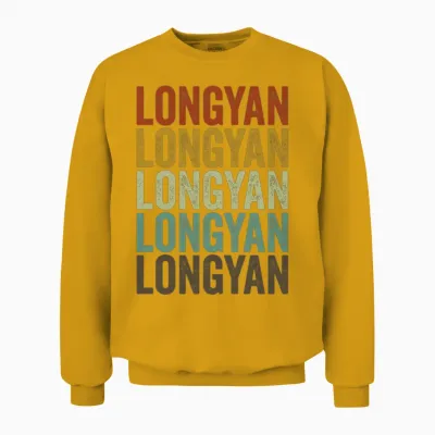 Longyan China Retro Vintage Unisex Sweatshirt - Gold