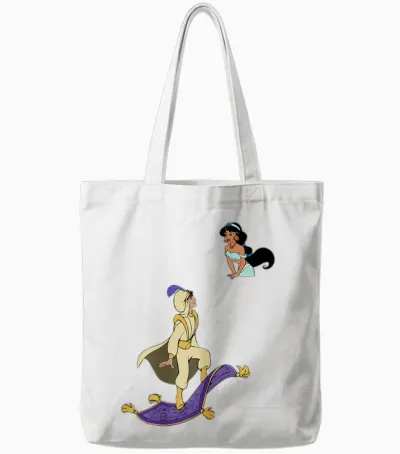 T-Shirt Graphique Disney Aladdin Jasmine Tote Bags - White