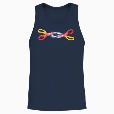 Scissoring Scissor Lustig Lgbtq Pride Lesbisch Bunte Scheren Unisex Tank Top - Navy
