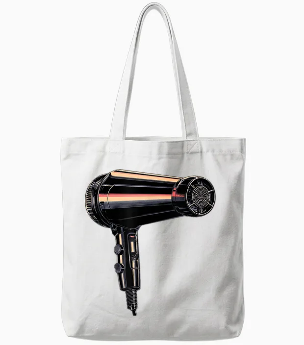 Déguisement Graphique Amusant De Sèche-Cheveux Tote Bags in White