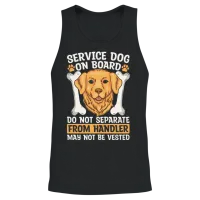 Service Dog Trainer Service Dog on Board Dog Owner Unisex Tank Top - Black – 2