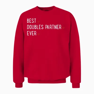 Doubles Partner Unisex Sweatshirt - Red