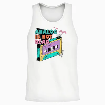 Retro Fashion Unisex Tank Top - White
