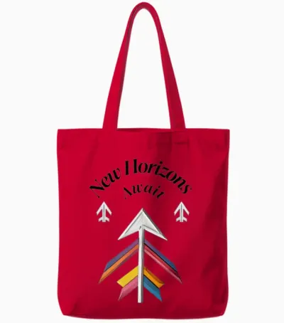 Colorful Directional Arrows Graphic Design Tote Bags - Red