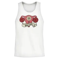 Grow a Pair Funny Uterus Unisex Tank Top - White – 2