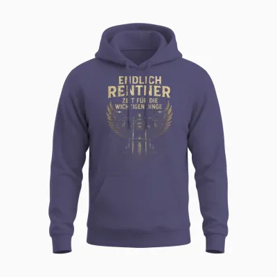 Endlich Rentner – Zeit Für Die Wichtigen Unisex Hoodie - Heather Sport Dark Navy