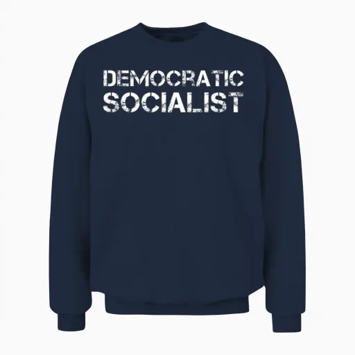 Democratic Socialist Unisex Sweatshirt in Navy