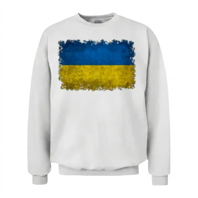 Flag of Ukraine Unisex Sweatshirt - White