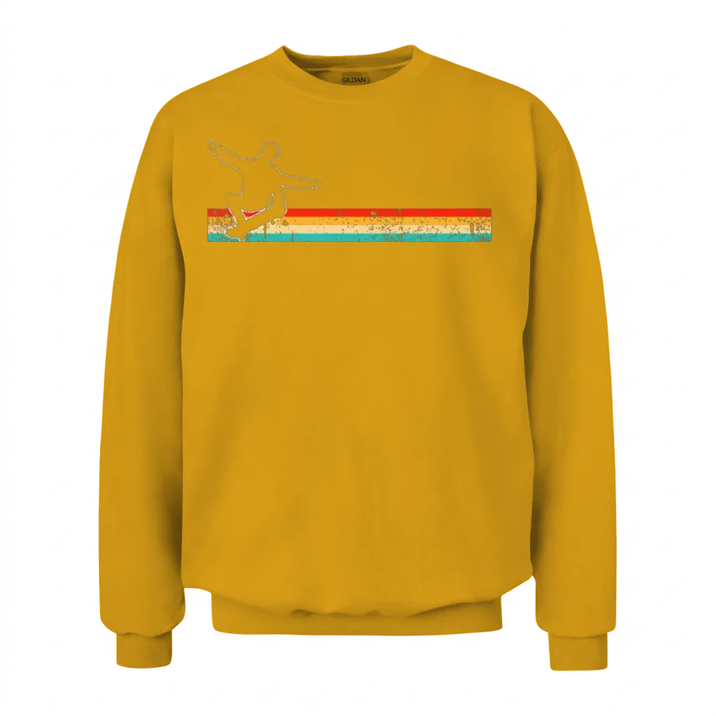 Skater Retro Unisex Sweatshirt - Gold