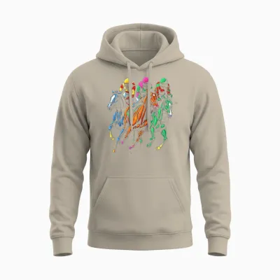 Horse Racing Painting Horse and Derby Lovers Unisex Hoodie - Sand