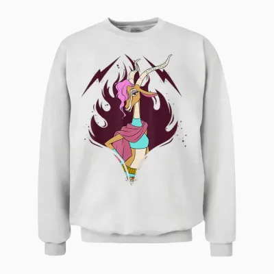 Disney Zootopia 2 Gazelle Big Face Halloween Costume Unisex Sweatshirt - White