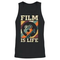 Filmmaking Film Is Life Retro Director Filmmaker Unisex Tank Top - Black – 2