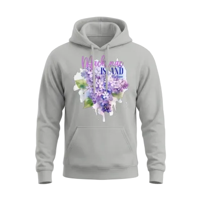 Mackinac Island Michigan Lilacs Lilac Festival Sta Unisex Hoodie - Ash