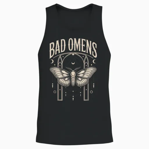 Bad Omens Tshirt Moth Mythe Superstitions Femmes Hommes Unisex Tank Top - Black