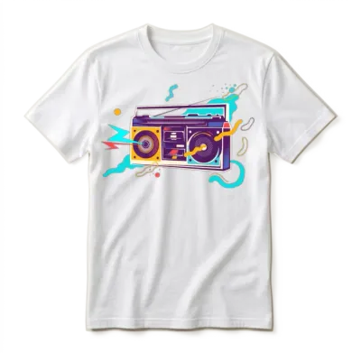 Retro Music Unisex T-Shirt - White