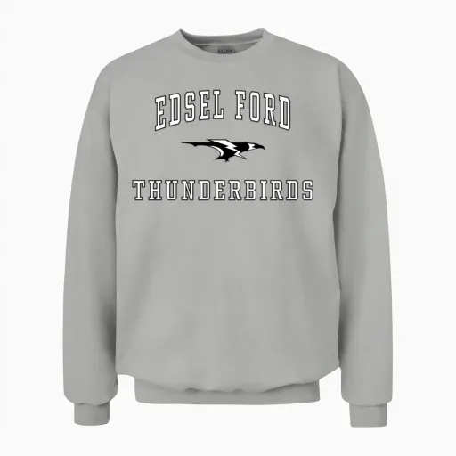 Edsel Ford High School Thunderbirds C1 Unisex Sweatshirt in Ash