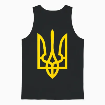 President Volodymyr Zelensky - Ukraine Tryzub Trident Pride T-Shirt, Black Unisex Tank Top - Black