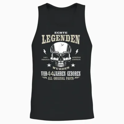 Lustiger Spruch Mann Frau Zum 44. Geburtstag Geschenk Unisex Tank Top - Black