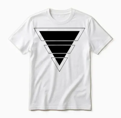 Triangle Trend Design Black Unisex T-Shirt - White