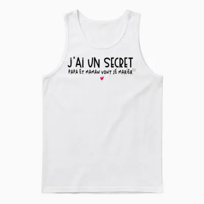 Child Dad and Mom Will Get Married – Child Announcement Wedding T-Shirt, White, 2 Unisex Tank Top - White