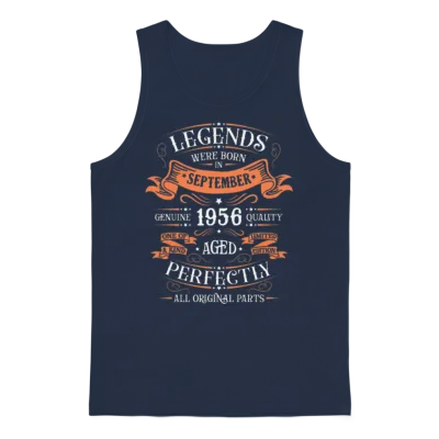 1956 Year Birthday Since September 1956 Unisex Tank Top - Navy