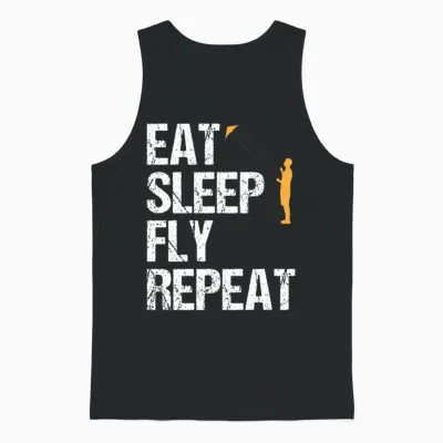 Fly a Kite Quote Kite Flying Gift Unisex Tank Top - Black