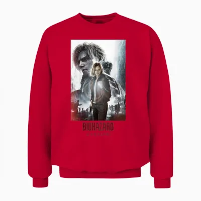 Resident Evil Requiem Leon & Grace Art Bp Unisex Sweatshirt - Red