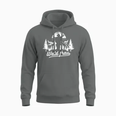 Forest Woman Hiking Nature Lover Unisex Hoodie - Graphite Heather