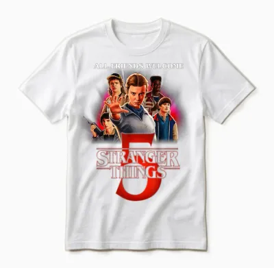 Stranger Things Season Five Unisex T-Shirt - White