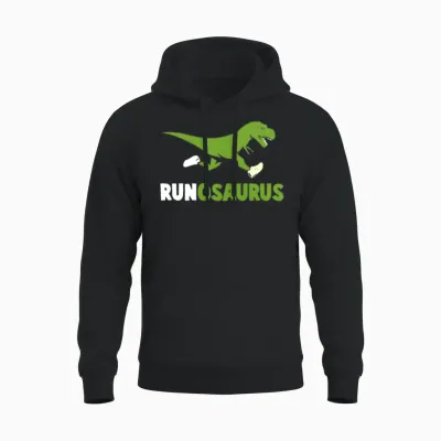 T Rex Running Motivation1 Unisex Hoodie - Black