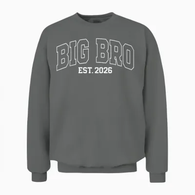 Big Bro Est 2026 New Big Brother Announcement Unisex Sweatshirt - Graphite Heather