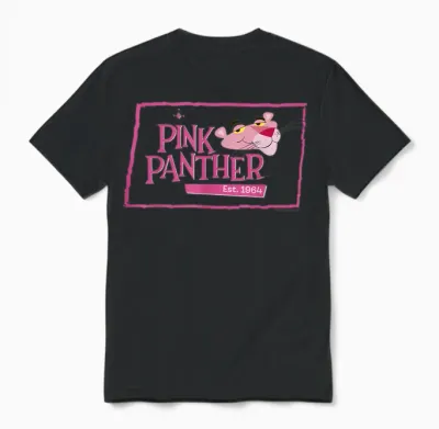 Portrait Logo Pink Panther Unisex T-Shirt - Black