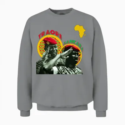 Ibrahim Traore & Thomas Sankara - Pan-African Art Unisex Sweatshirt - Sport Grey